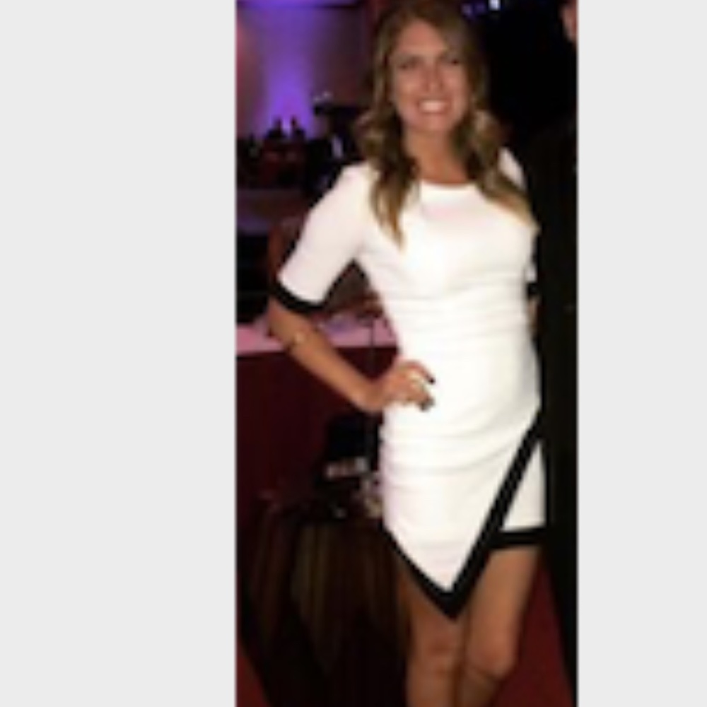 Black & White Asymmetrical Dress